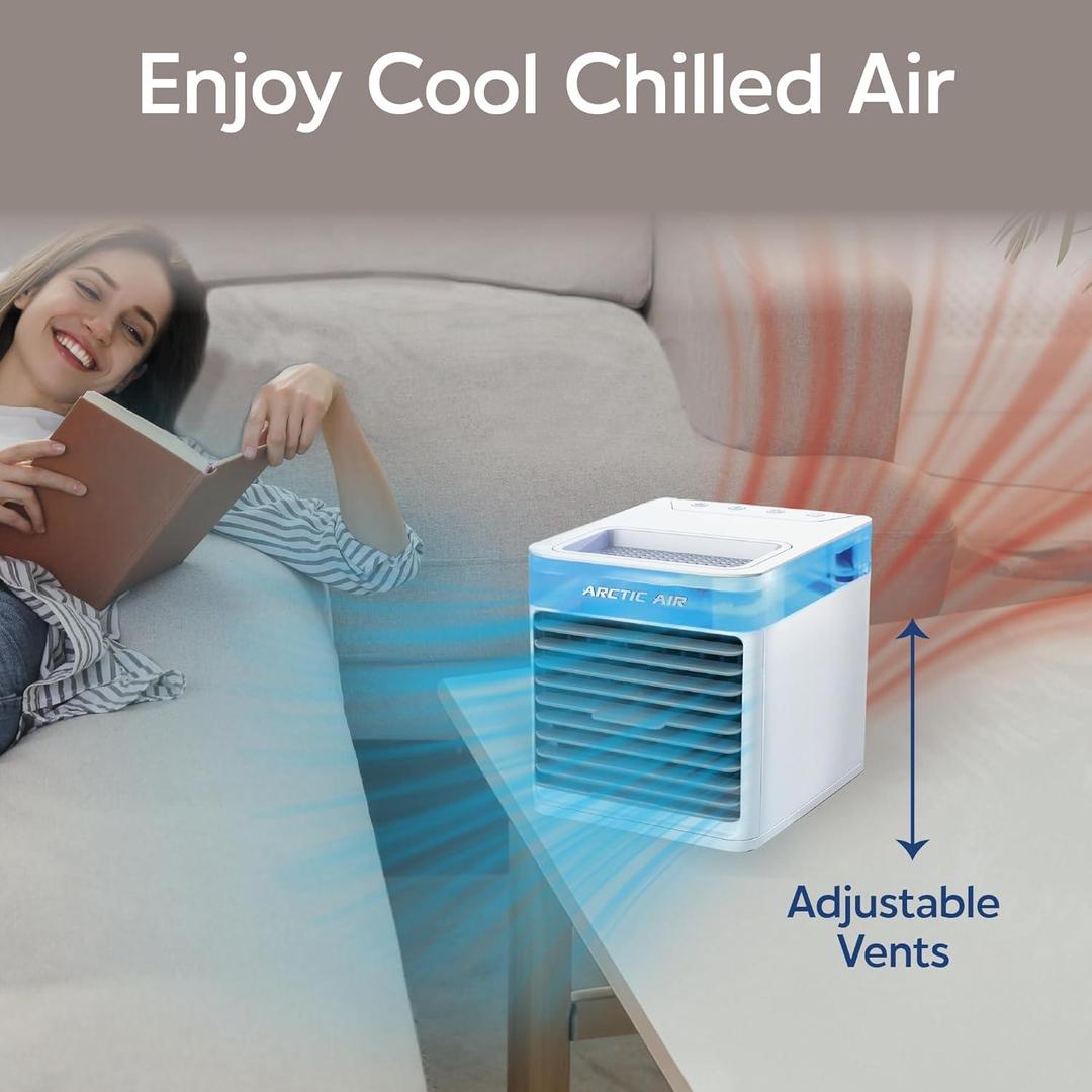 : Mini Air Cooler Black ABS 3cm Compact Lightweight.