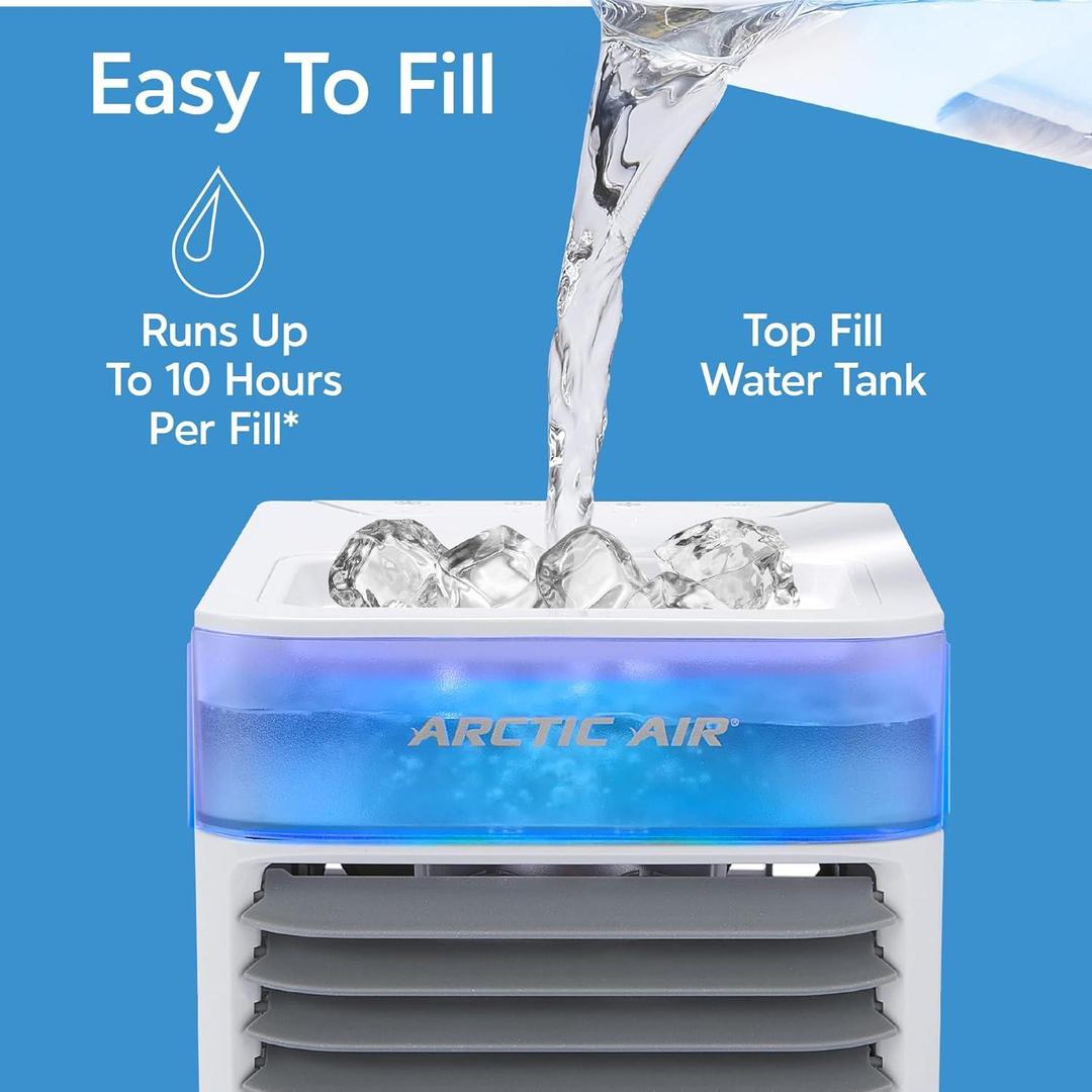 : Mini Air Cooler Black ABS 3cm Compact Lightweight.